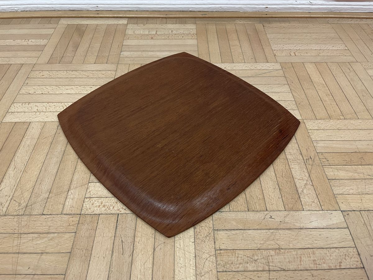 Piatti di portata: Vintage Teak Furnier Tablett oder Schale Serviertablett 70er – Usato da Zürich venduto da Vintagewiesel 5
