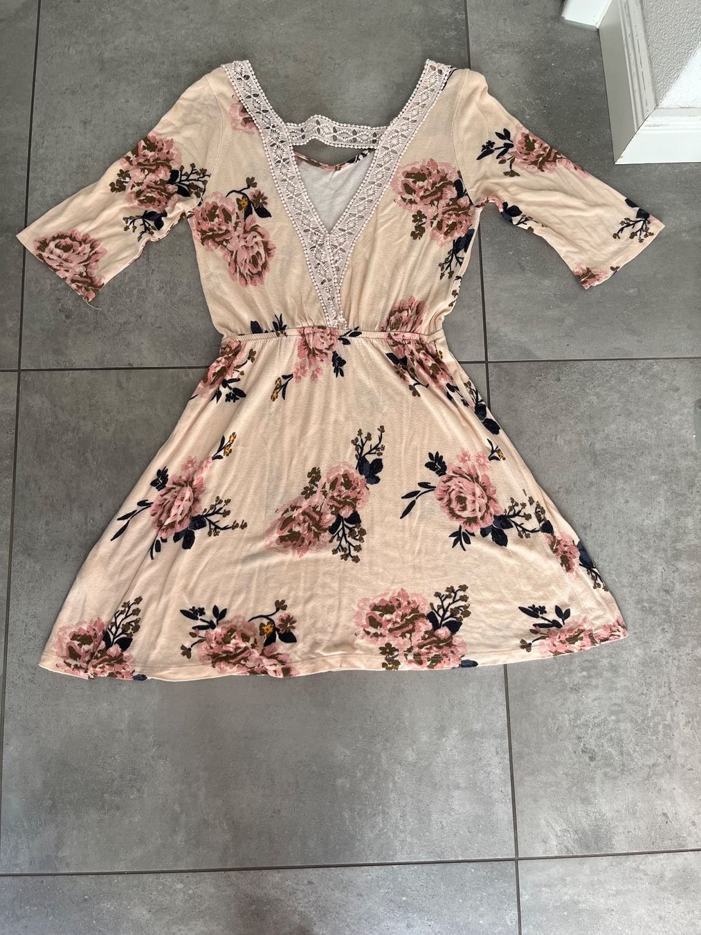 S.Oliver Vestiti: S.Oliver, Kleid, apricot, Blumen, Gr. 34 – Usato da Mollis venduto da Miss_Dresses 7