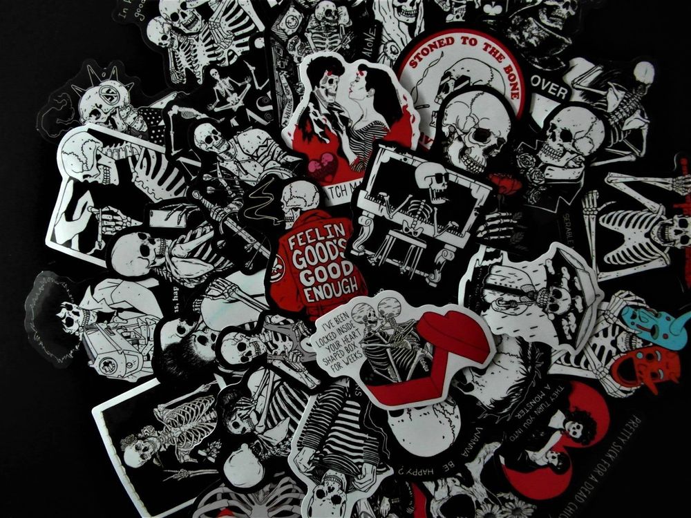 Skelett Engel Totenkopf Aufkleber Schädel Sticker Heiligenschein Skull Tuning
