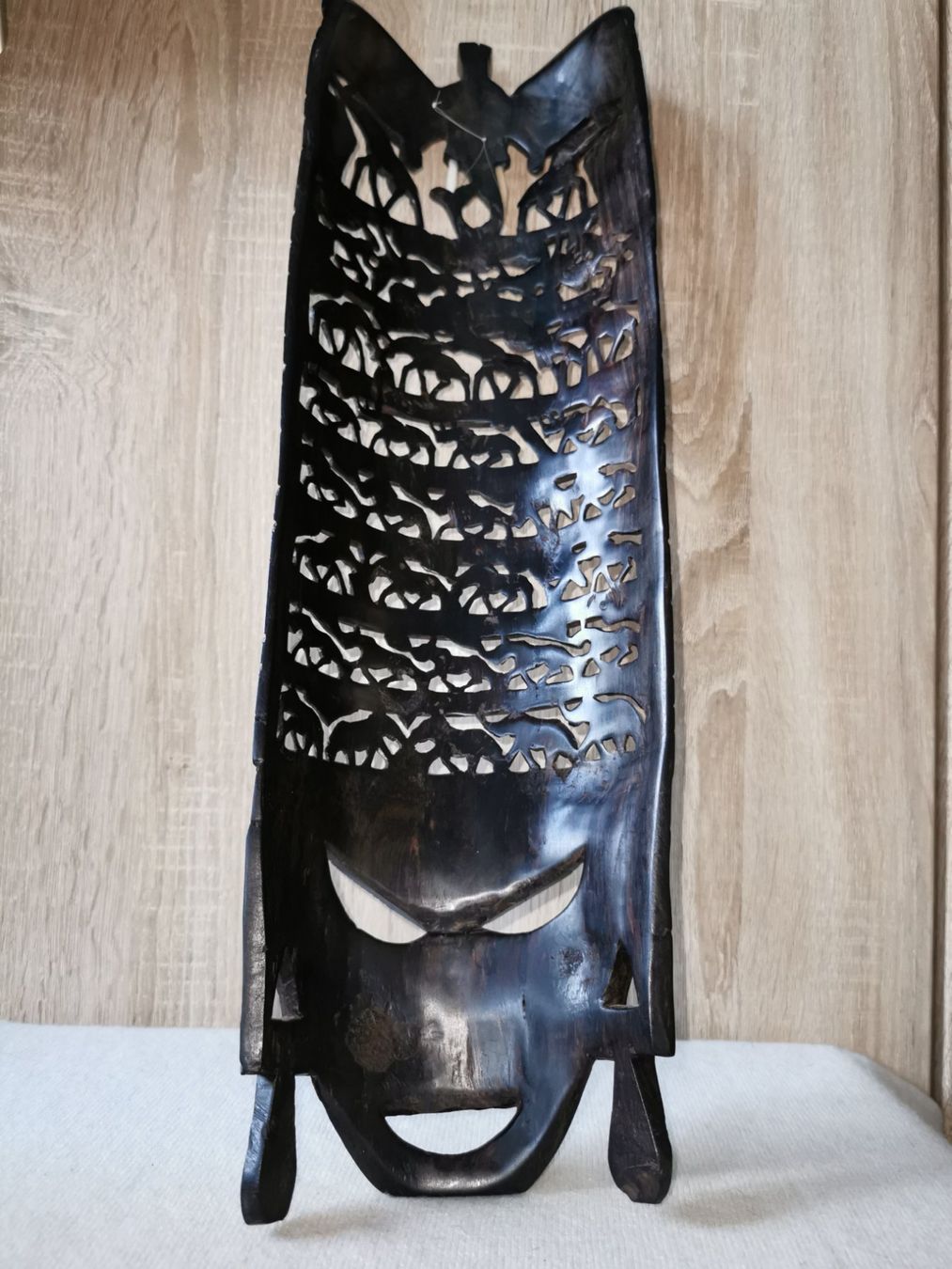 Internationale Kunst: Ebenholzmaske aus Ghana – Neu (gemäss Beschreibung) aus Schlieren von vlalif 5