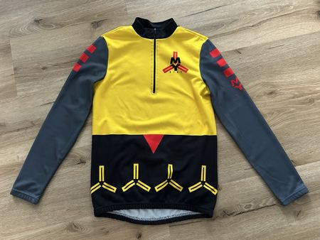 MY BIKE Radtrikot Gr. 3, gelb/schwarz,  langarm, Top Zustand