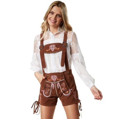 Damen Trachten Lederhose braun Größe XXL