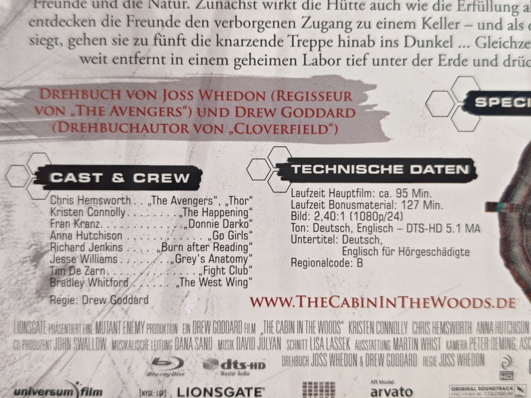 Tutti i DVDs: The Cabin in the Woods – Usato da Liestal venduto da Kratzilla 3