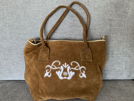 Wildleder Handtasche Wiesn Trachten Oktoberfest braun Tasche