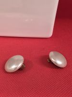 Ohrstecker Perlenimitat oval ohne Stein guter Zustand
