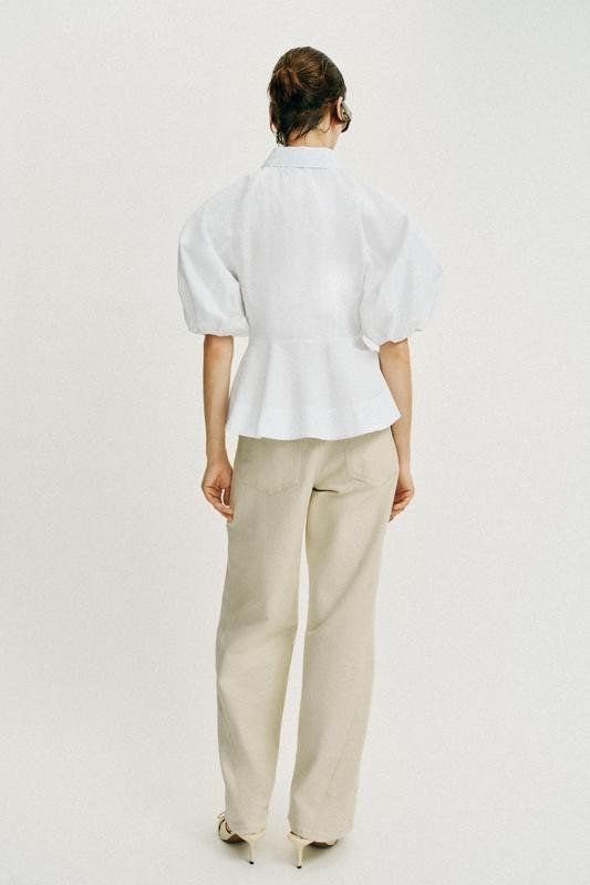 Zara Camicette: ZARA Peplum Bluse Hemdbluse Hemd  Baumwolle Gr.38 – Nuovo (secondo la descrizione) da Rotkreuz venduto da ILURENA 5