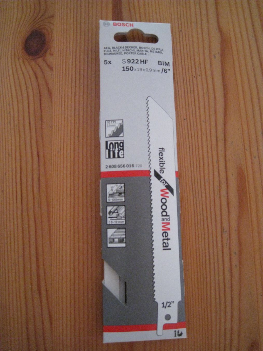 Alle Werkzeuge: Säbelsägeblätter Bosch S 922 HF – Neu und originalverpackt aus Laax GR von pinetta
