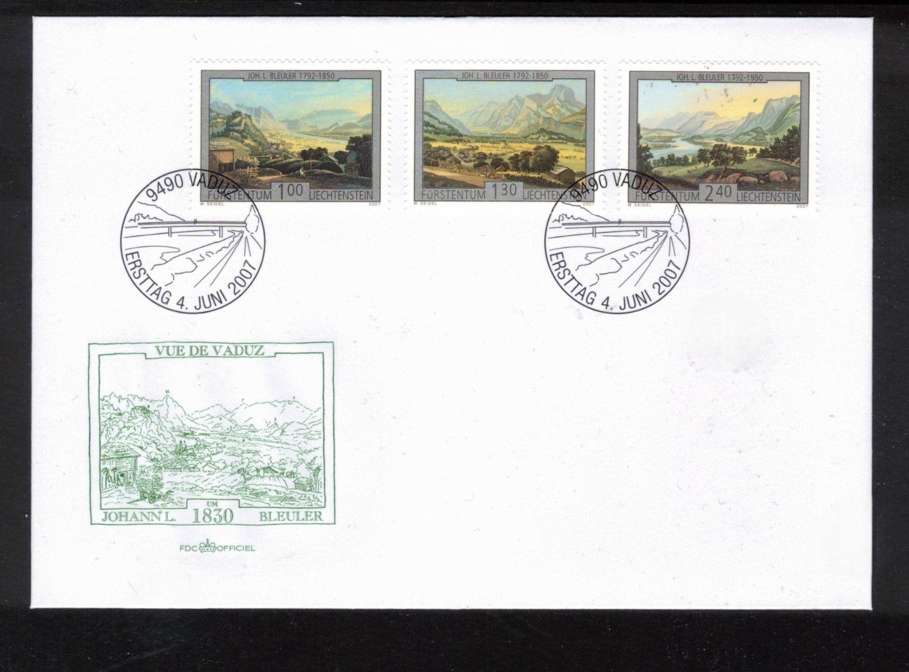 Tutti i francobolli: 2007 FDC Joh. L. Bleuler  aus ABO – Usato da Oberwil (Dägerlen) venduto da loxis