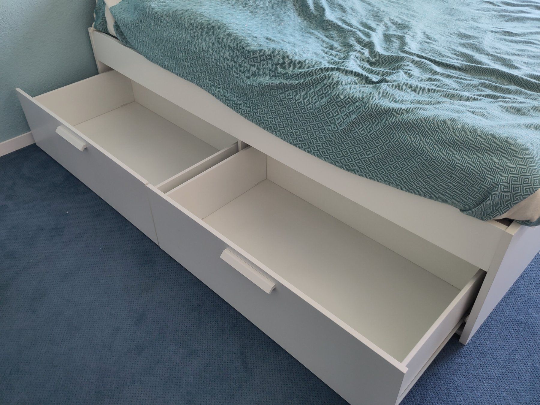 Ikea Letti: Ikea Bettgestell mit Schubladen BRIMNES – Usato da Detligen venduto da ari_wcp2 1