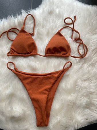 Sommerliches Bikini Set in Terrakotta, Grösse S, Top Zustand