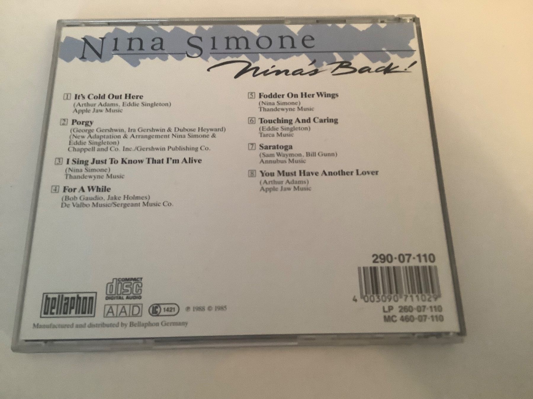 CD: Nina Simone / Nina‘s Back – Usato da Dübendorf venduto da Shreck 1