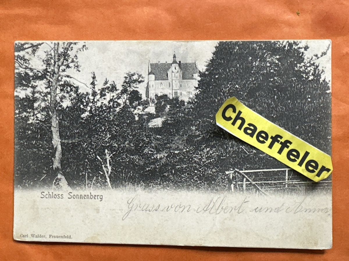 Cartoline postali: Alte Ansichtskarte 1903 Schloss Sonnenberg  – Usato da Zürich venduto da Chaeffeler