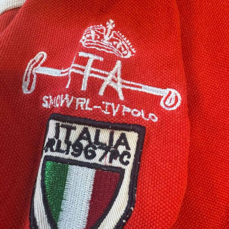 Ralph Lauren Magliette Polo: Polo Ralph Lauren Italia red poloshirt retro 90s streetwear – Usato da Rheinfelden venduto da sourced_limited 5