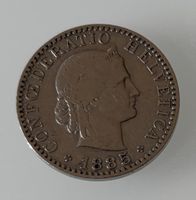 3 Schweizer Münzen, 20 + 10 Rappen 1885, 1903, 1914