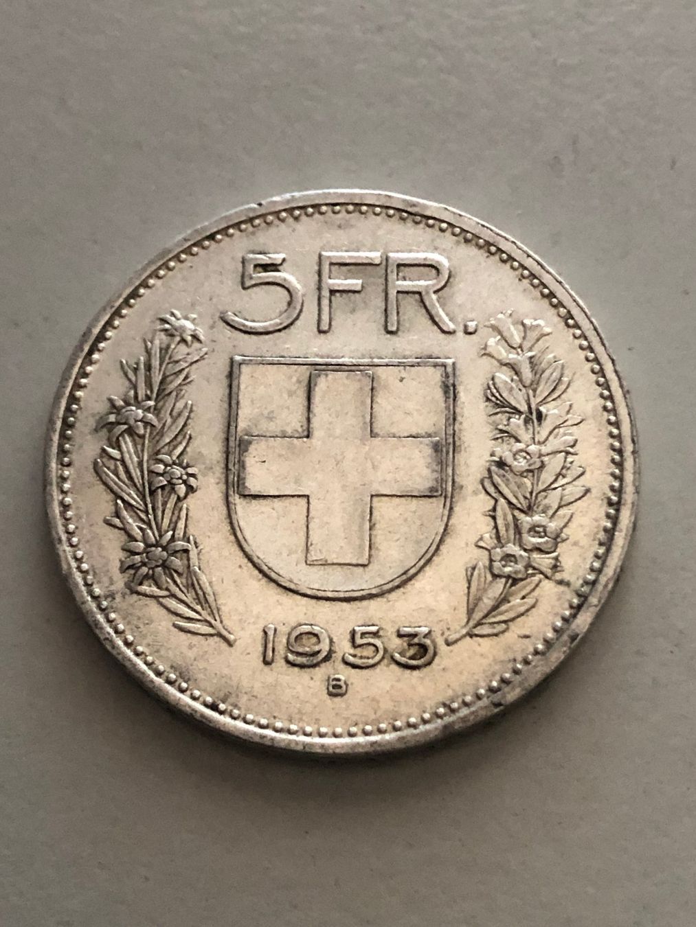 Tutti le monete: 5 Fr. 1953 – Usato da Schötz venduto da Odpa