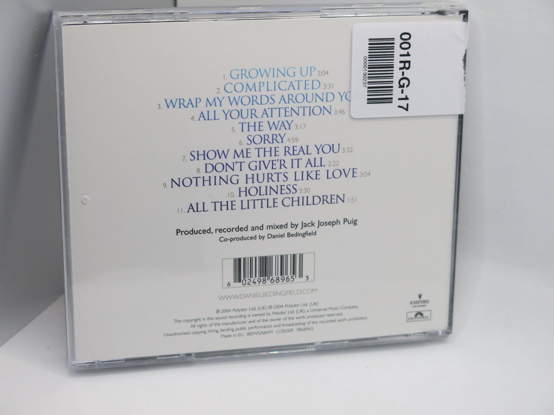 CDs: CD Daniel Bedingfield – Second First Impression – D'occasion à Ernetschwil par luisvonerni 2