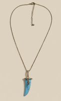 Boho Turquoise Tusk Necklace - Statement Piece for Summer!