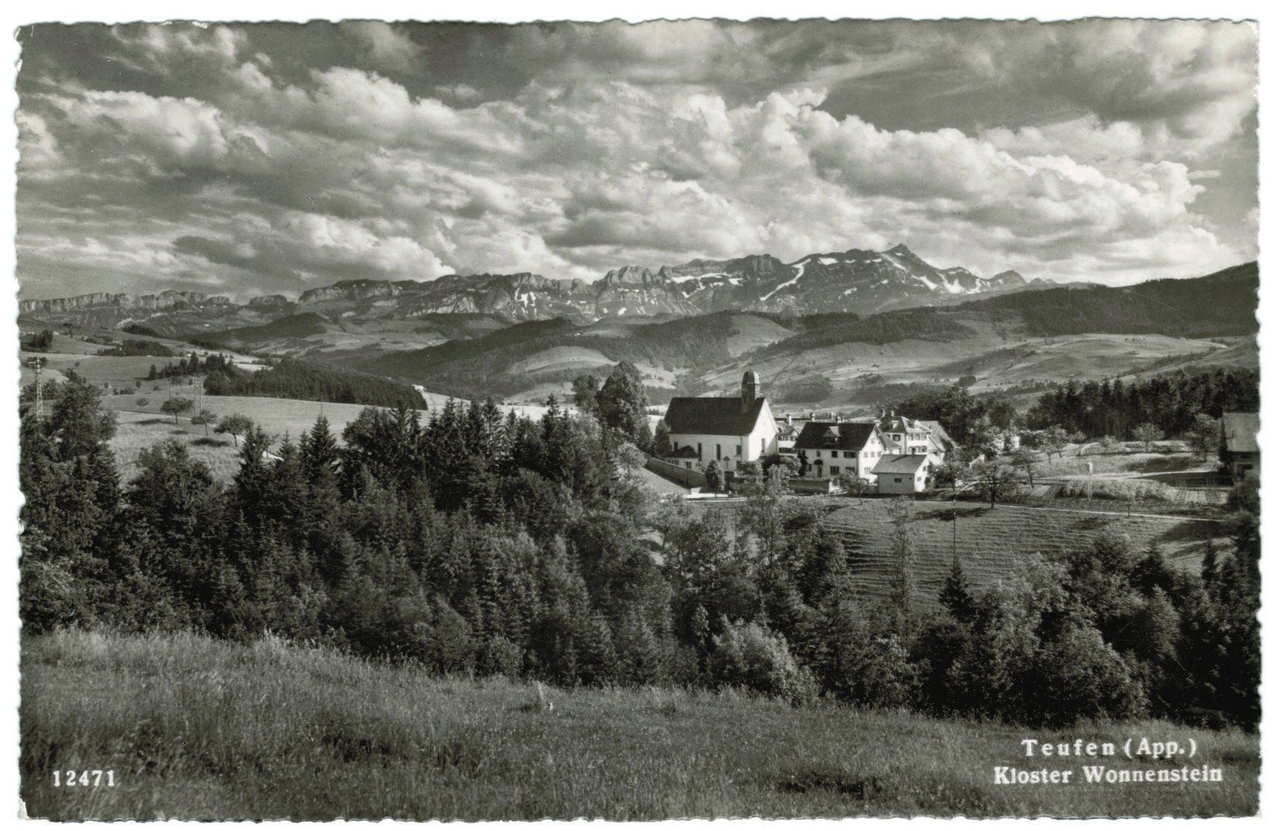 Cartoline postali: AK Teufen, Kloster Wonnenstein 1957 – Usato da Zürich venduto da Tolima194