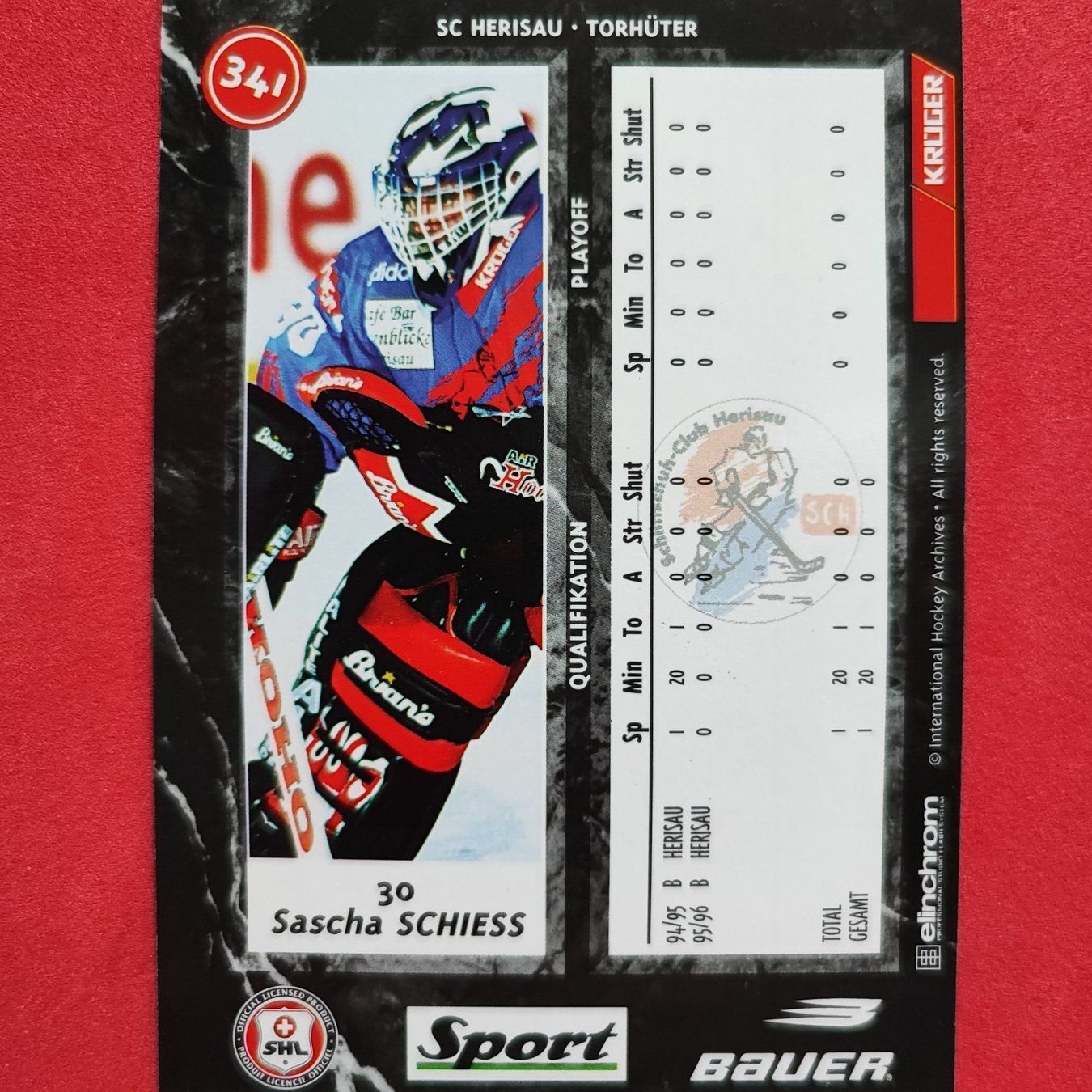 Carte collezionabili: Sascha Schiess - SC HERISAU - 1996/97 – Usato da Dübendorf venduto da kb86_MOVIE 1
