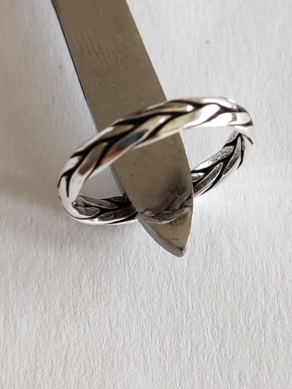 Anelli: Ring Silber mit Muster Grösse 60 – Nuovo (secondo la descrizione) da Laufen venduto da Sunjupite7 3