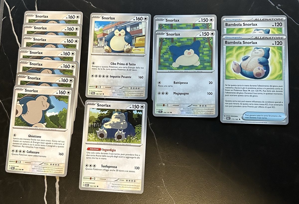 Pokémon Carte collezionabili: XL Carte Pokémon SNORLAX – Usato da Balerna venduto da Roby-Pokemon