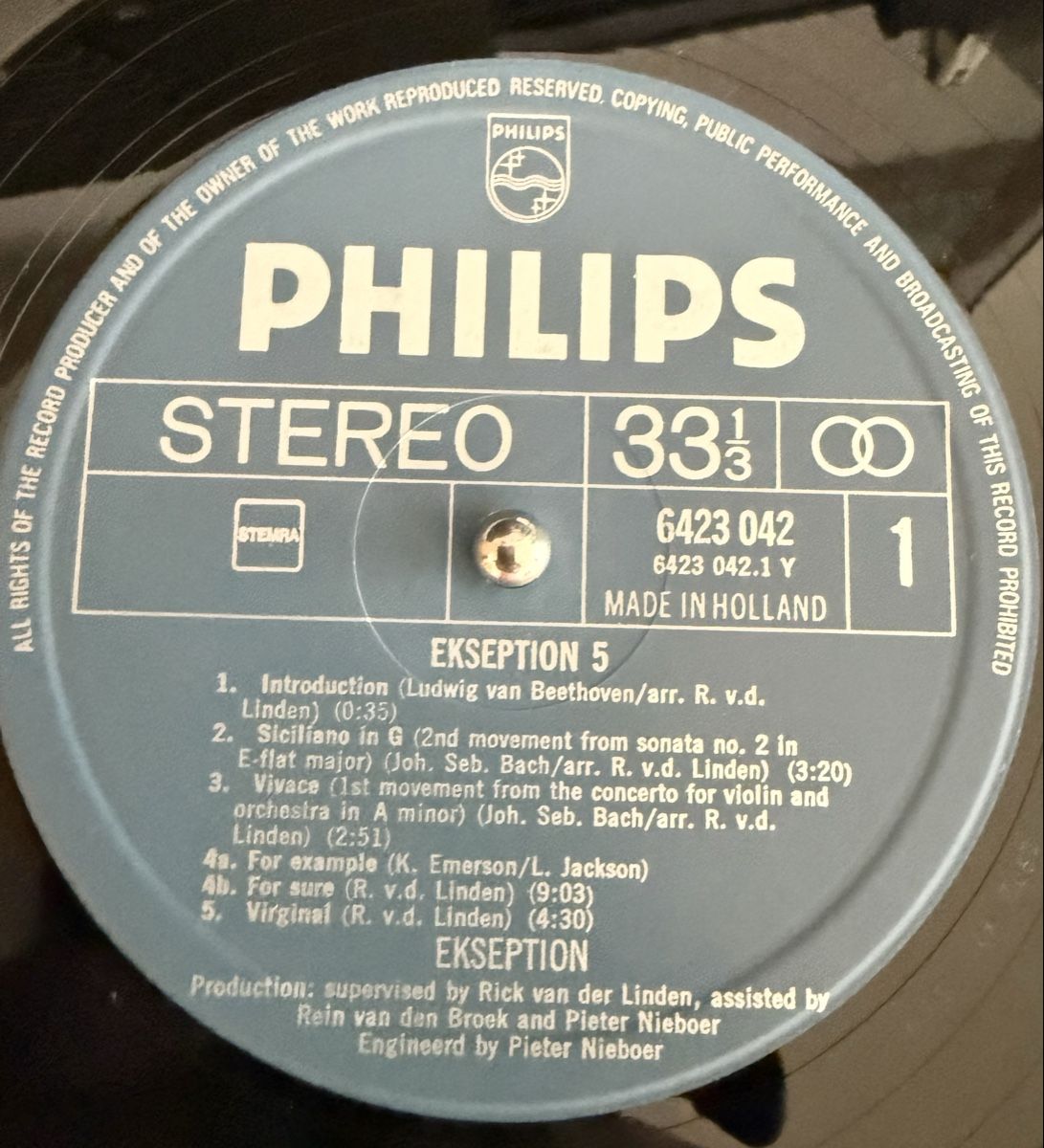 Dischi in vinile: Ekseption 5 Philips Stereo Schallplatte – Usato da Goldach venduto da Messerguru 3