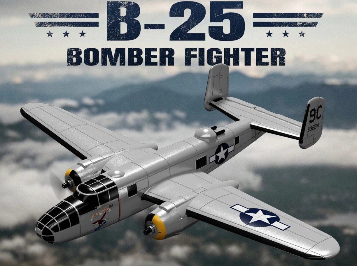 RC Modellbau: Volantex B-25 Mitchell - RTF Komplett-Set mit XPilot Gyro – Neu und originalverpackt aus Oberrüti von Veba-Trade 3
