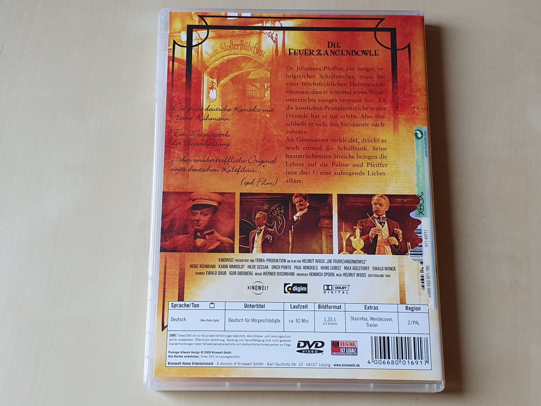 Tous les DVDs: Die Feuerzangenbowle – D'occasion à Stansstad par collectorsshop 1