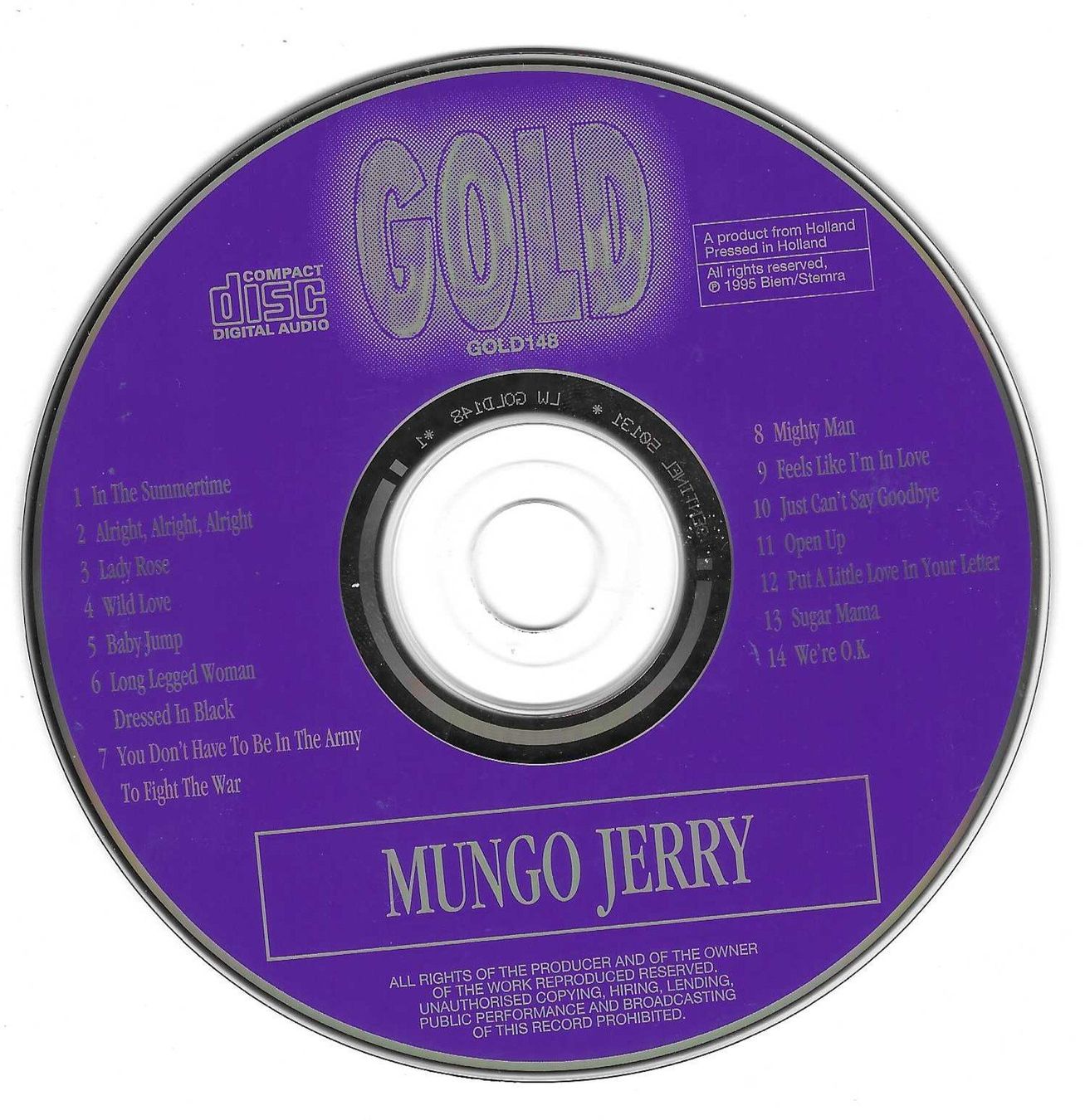CDs: MUNGO JERRY  -  GOLD – Gebraucht aus Bex von Giorgiob 2