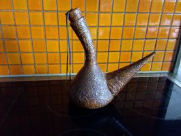 Dekorative, alte Bota/Weinschlauch, Leder, Handarbeit