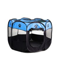 Welpenauslauf Hunde Laufstall - Schwarz / Blau