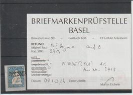 Top 23G Strubel, vollrandig, Balkenstempel Niederlenz.