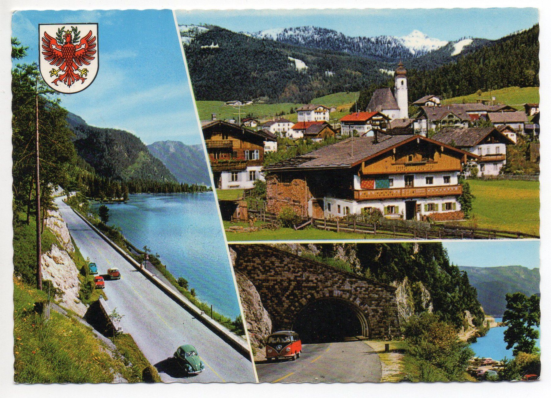 Ansichtskarten: ACHENKIRCH Tirol - Auto, VW-Käfer, VW-Bus – Gebraucht aus Jona von philajona