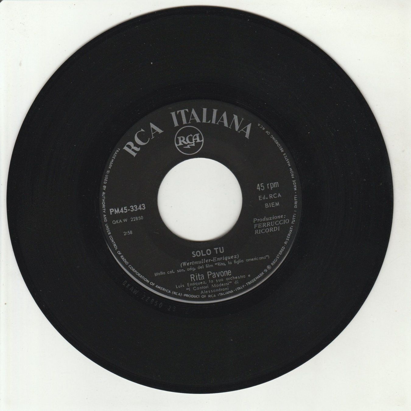 Vinyles: Rita Pavone - Stasera con te 7" Vinyl – D'occasion à Tübach par JamesStone 3