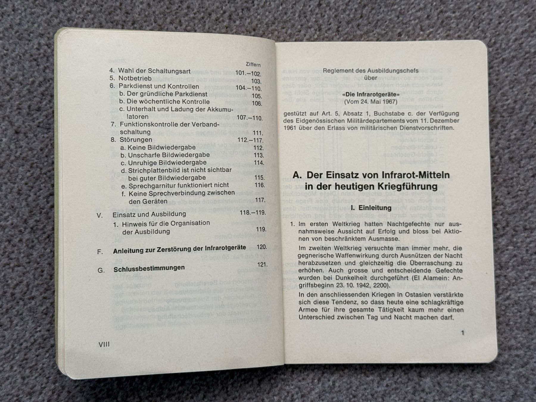 Libri: Reglement: Die Infrarotgeräte - Schweizer Armee – Usato da Brütten venduto da Hst1 3