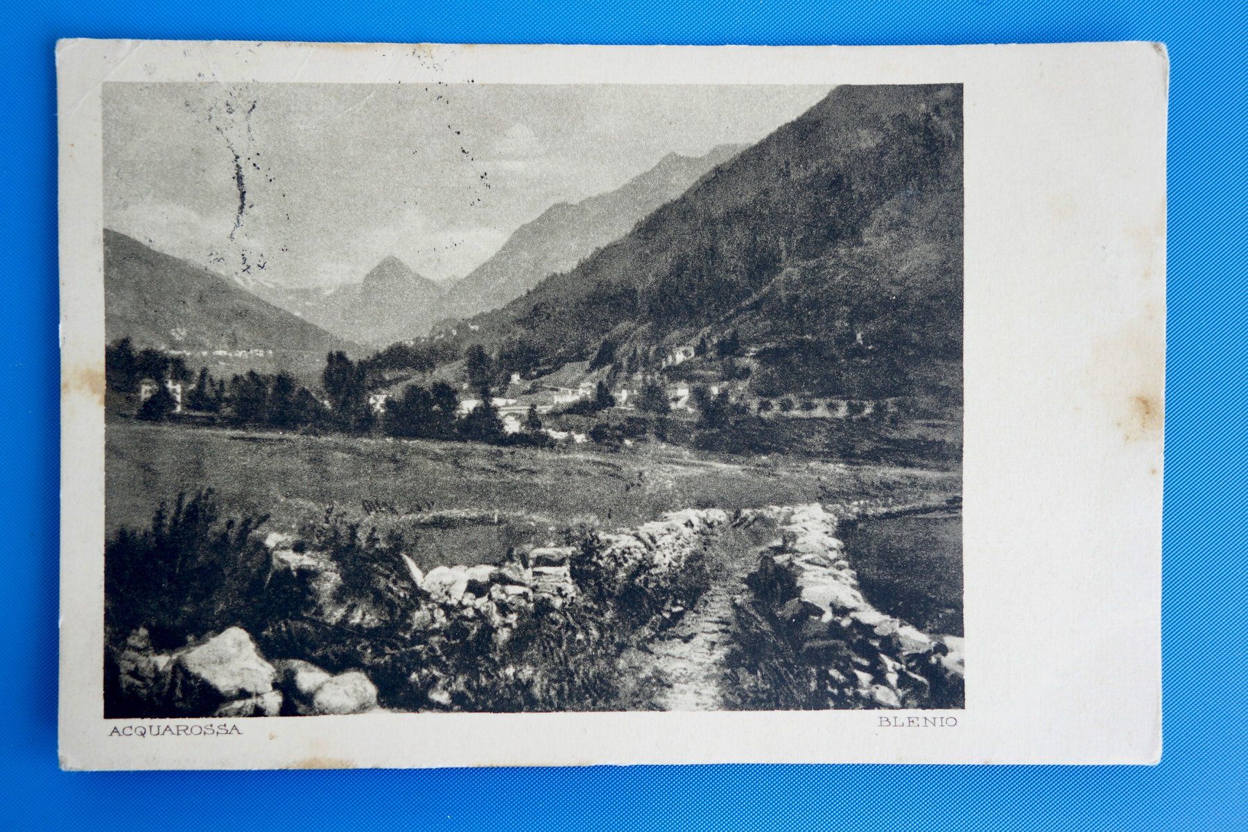 Cartoline postali: ACQUAROSSA - GESAMTANSICHT 1919 – Usato da Ibach venduto da Ibanto