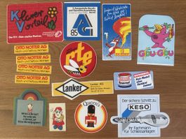 15 Vintage Werbeaufkleber Schweiz – AG85 KESO Eichhof