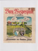 Etikette - Burg Wesperspühl (Alten, Kleinandelfingen) /bd