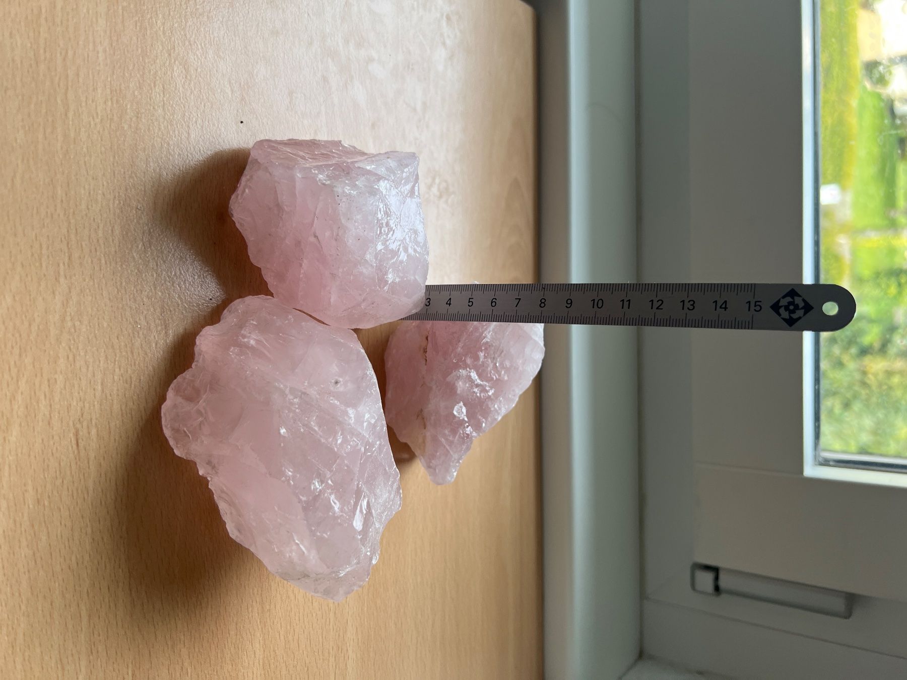 Minerali & Pietre curative: 3 Rosenquarz-Rohstein – Usato da ZUFIKON venduto da SULMI01 3