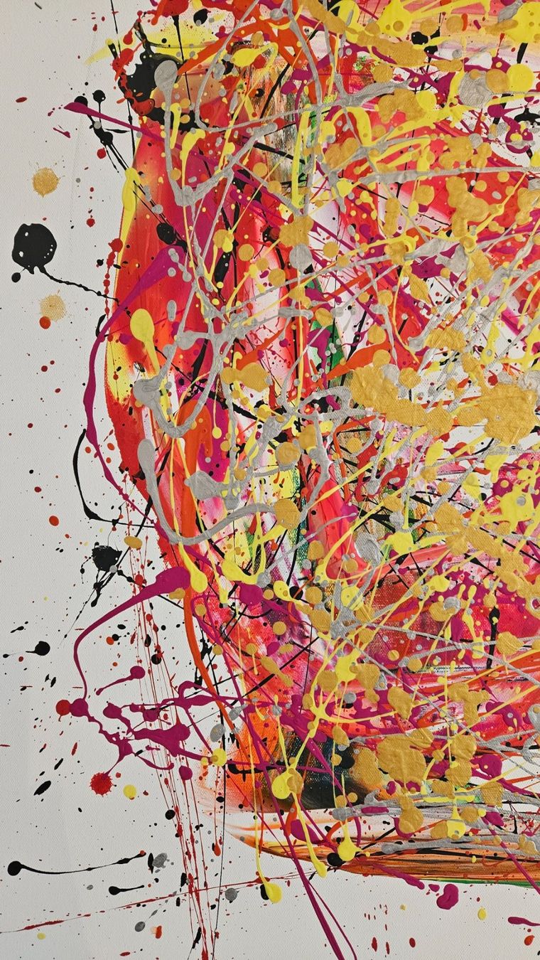 Gemälde: Tableau abstrait unique, couleurs vives, idée cadeau! – Neu (gemäss Beschreibung) aus Le Locle von fab_c9hh 6