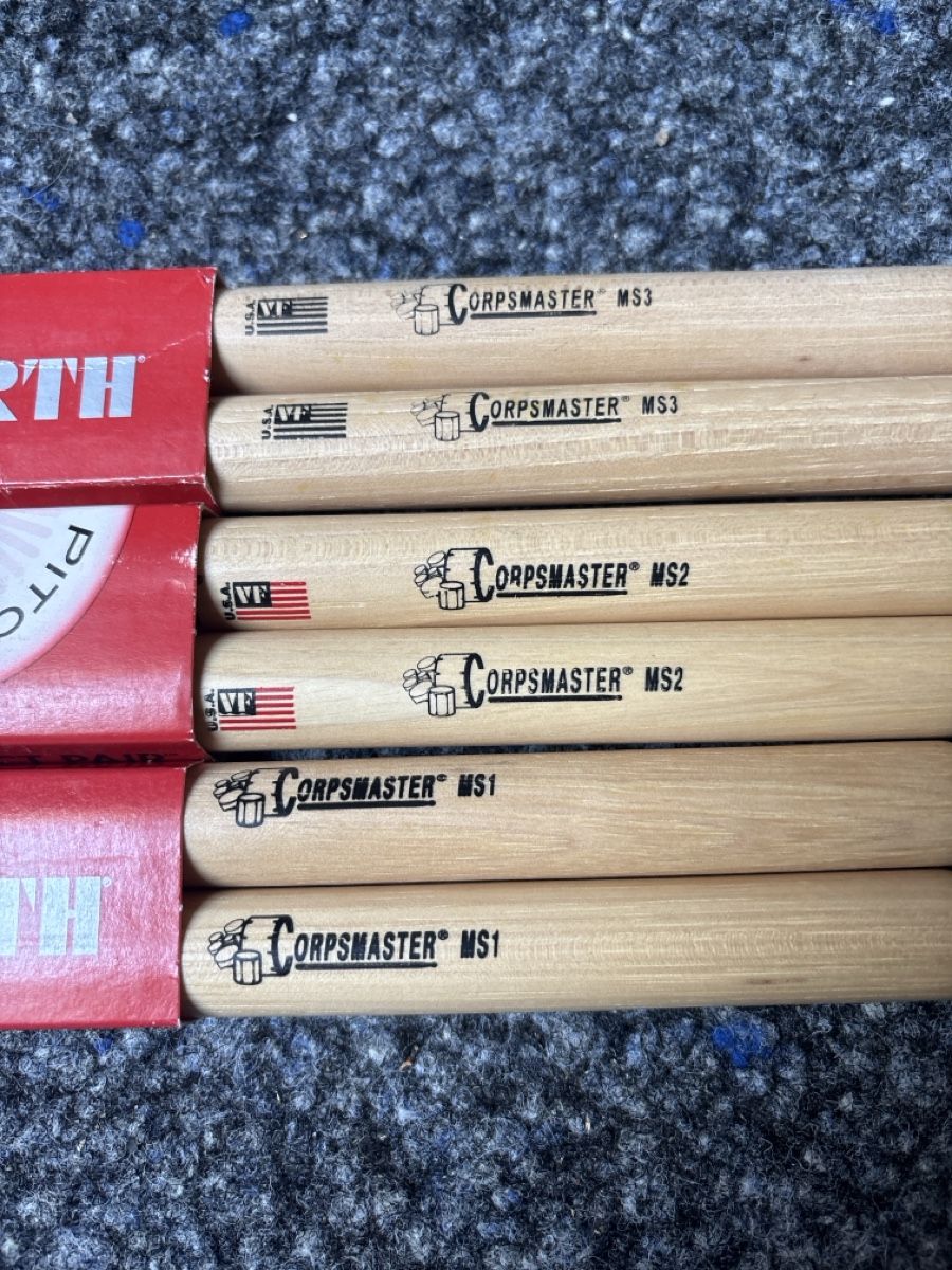 Strumenti musicali: 3 Paar Marchingsticks Corpsmaster MS1 MS2 MS3 – Nuovo (secondo la descrizione) da Frümsen venduto da dbxdoh 2