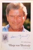 Hans von Borsody 1929-2013 Autogramm Sammelkarte 18x26cm