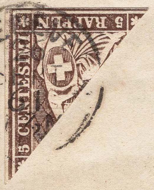 Tous les timbres: 1859  5Rp. Strubel-Halbierung – D'occasion à Heerbrugg par Swissphila 1