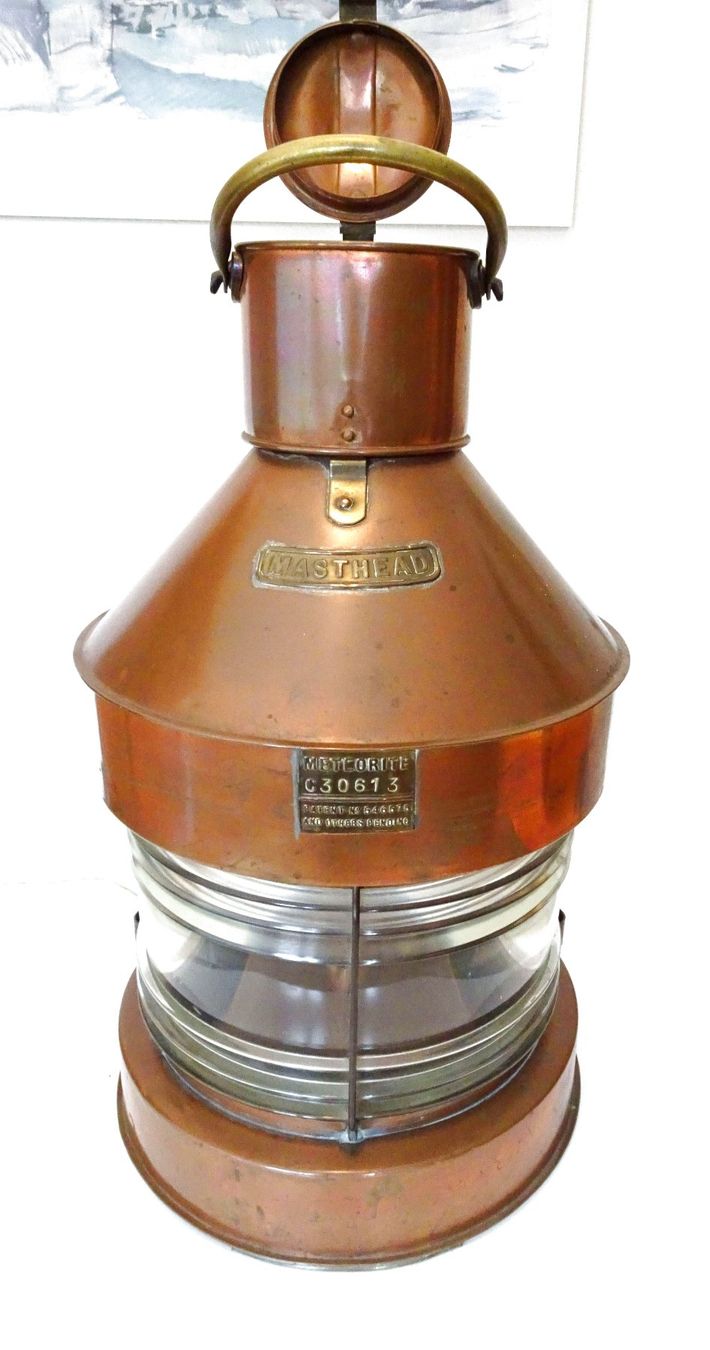 Lampade: Antike Masttop-Metorit-Schiffslampe (ca. 1905) – Usato da Brione (Verzasca) venduto da nevagiu 3