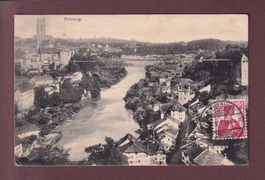FRIBOURG - Bords de la Sarine - 1911