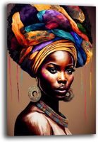 Buntes Gemälde Afrikanische Frau