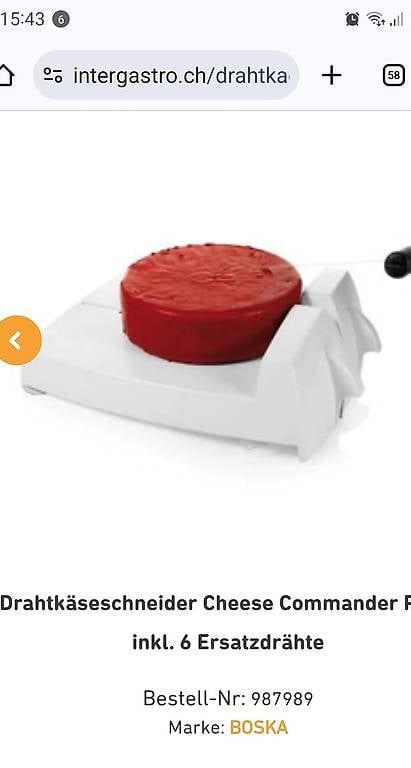 Tutte le macchine: Käseschneider Boska Cheese Commander, ! – Usato da Seon venduto da Psalm28