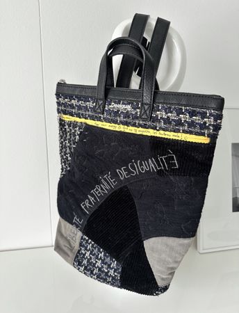 Rucksack Desigual mehrfarbig Stoff Patchwork guter Zustand