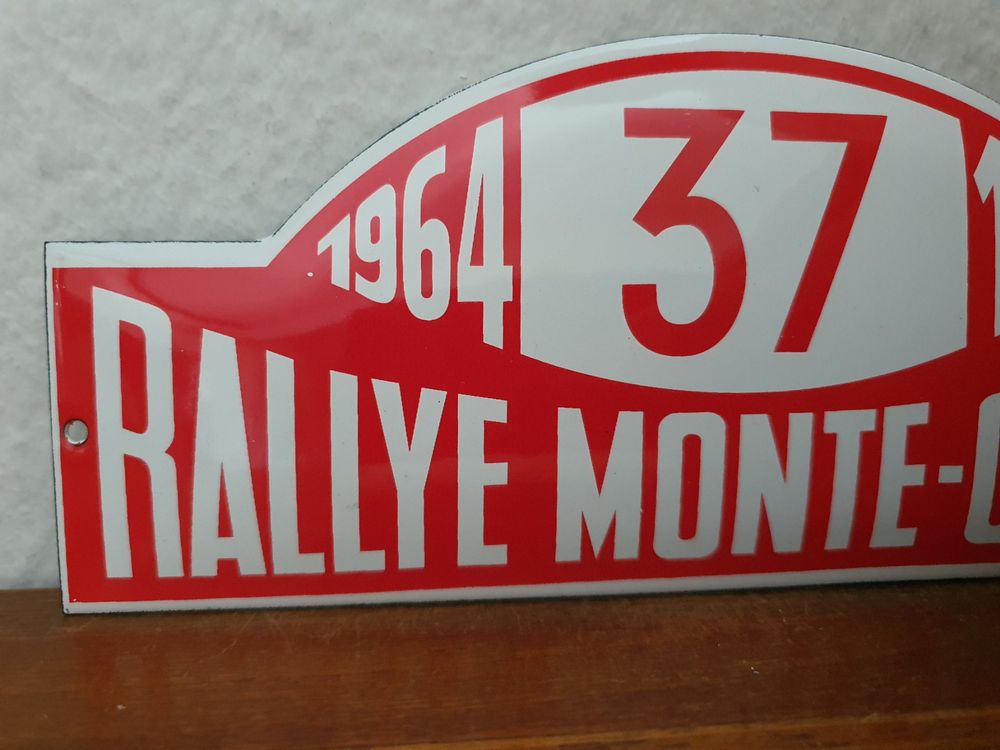 Plaque plate schild RALLYE MONTE CARLO 2013 CONCURRENT N° 134 ENERGIES