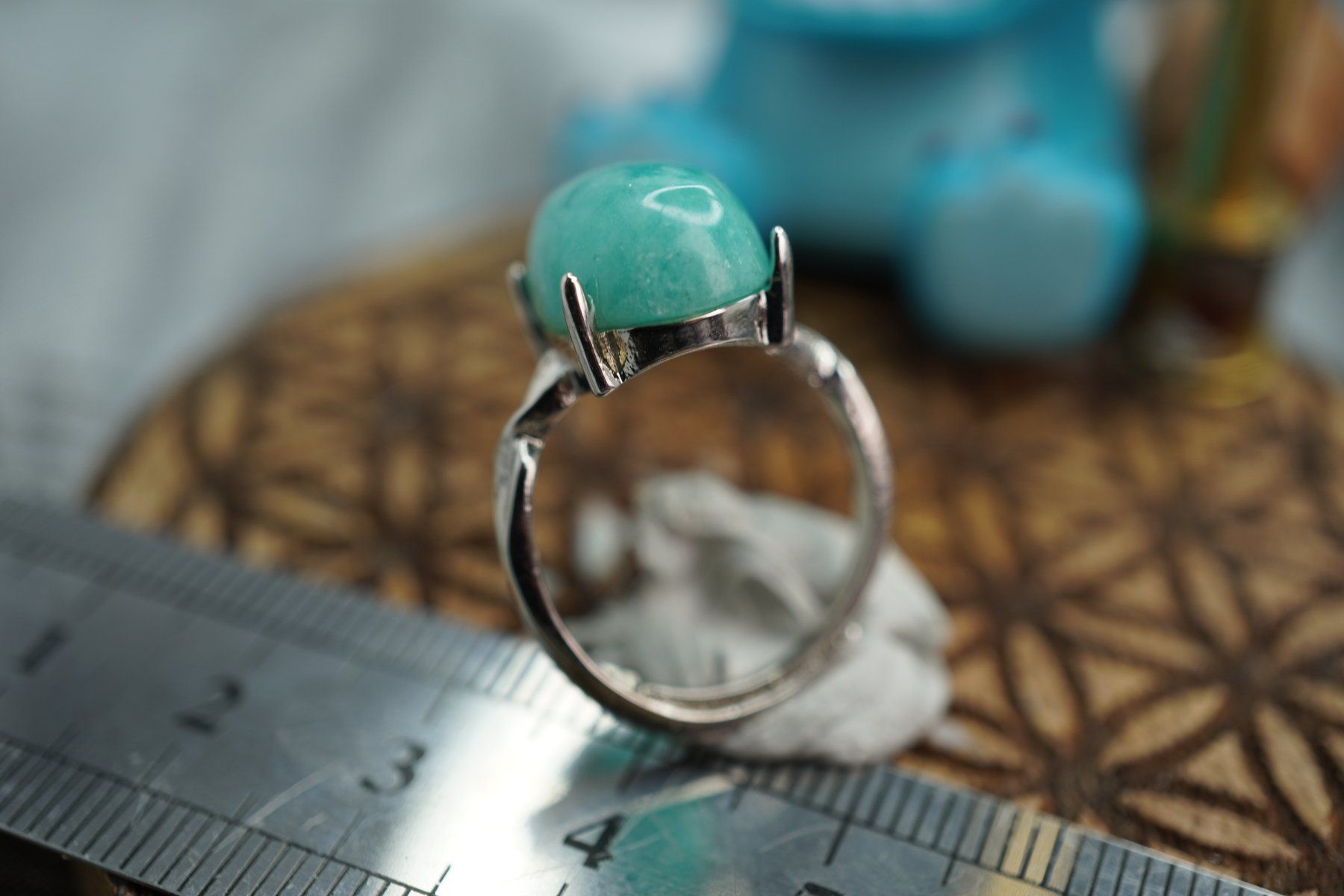 Minerali & Pietre curative: Amazonit     ring Grösse  Variabel     (Räumung!) – Nuovo e nell'imballaggio originale da Eschenbach SG venduto da topstone 5